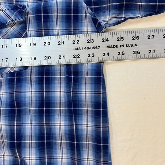 Wrangler Men XL button down shirt American Cowboys Western Stitching Snap Cotton - Picture 10 of 14